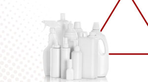 Emballages en plastique blanc vierge pour produits chimiques et de beauté