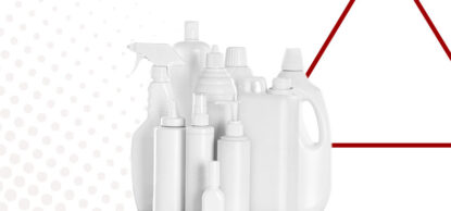 embalagens plásticas brancas em branco para produtos químicos e de beleza